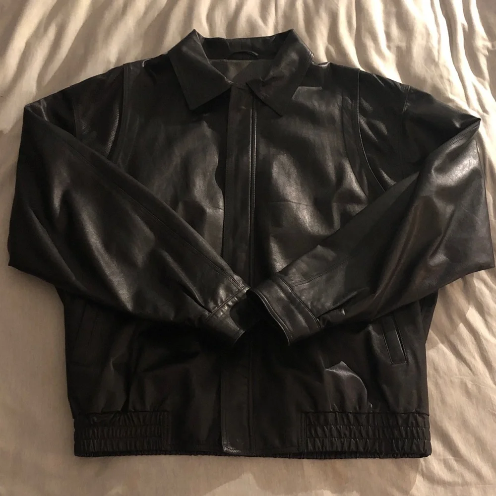 Bruno Magli Black Leather Jacket